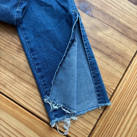 Blue Denim Women's Jeans Split hem 5/6 - Picture 8 of 12